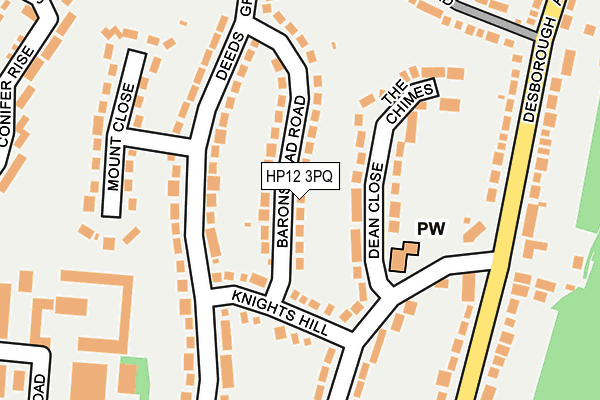 HP12 3PQ map - OS OpenMap – Local (Ordnance Survey)