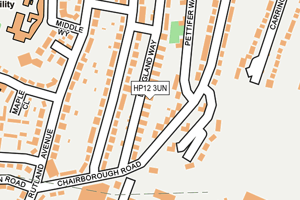 HP12 3UN map - OS OpenMap – Local (Ordnance Survey)