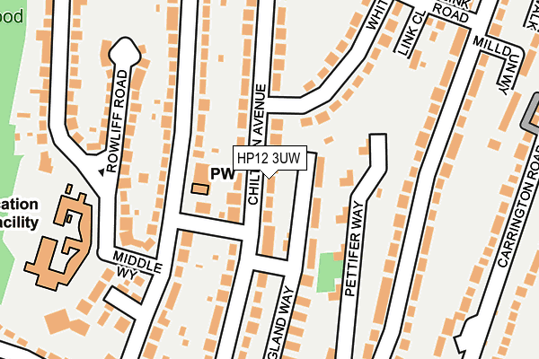 HP12 3UW map - OS OpenMap – Local (Ordnance Survey)