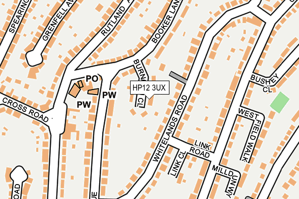 HP12 3UX map - OS OpenMap – Local (Ordnance Survey)