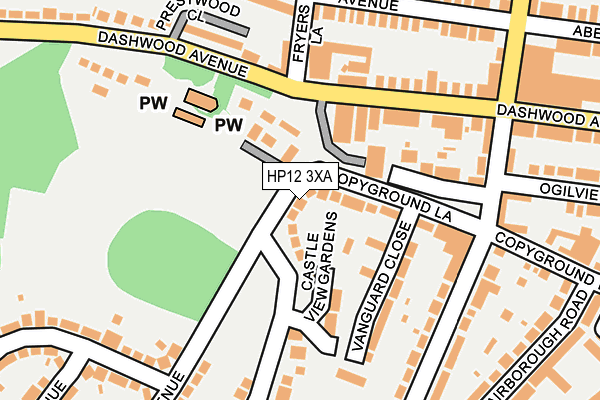 HP12 3XA map - OS OpenMap – Local (Ordnance Survey)