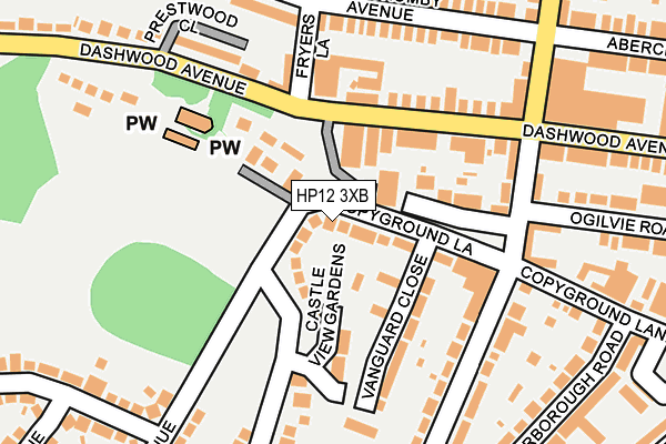 HP12 3XB map - OS OpenMap – Local (Ordnance Survey)