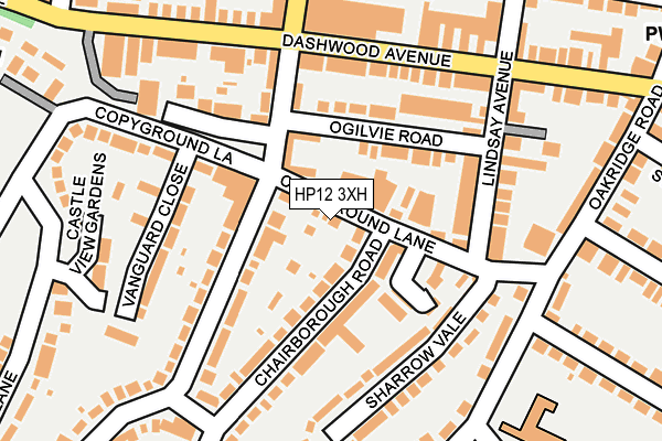 HP12 3XH map - OS OpenMap – Local (Ordnance Survey)