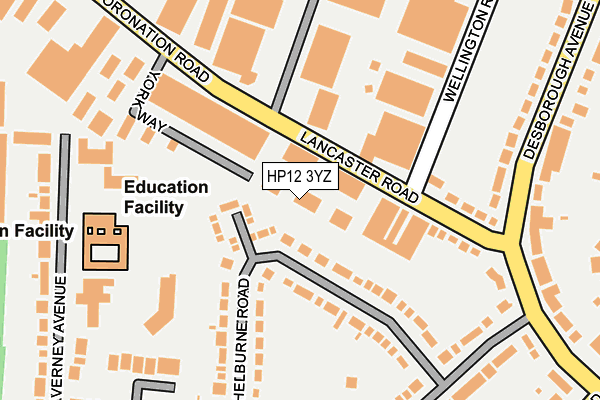 HP12 3YZ map - OS OpenMap – Local (Ordnance Survey)