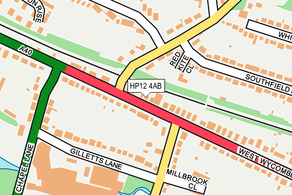 HP12 4AB map - OS OpenMap – Local (Ordnance Survey)