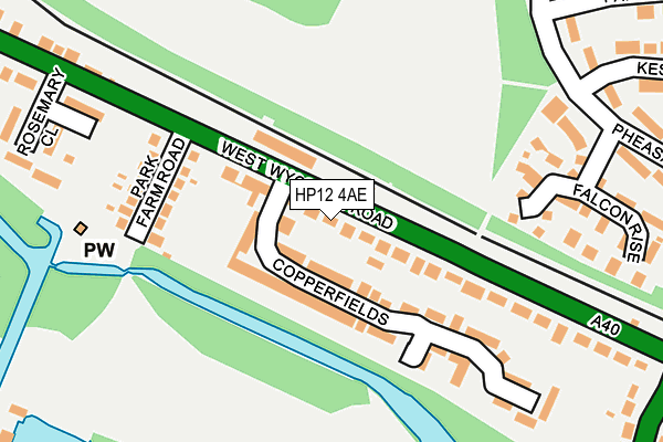 HP12 4AE map - OS OpenMap – Local (Ordnance Survey)