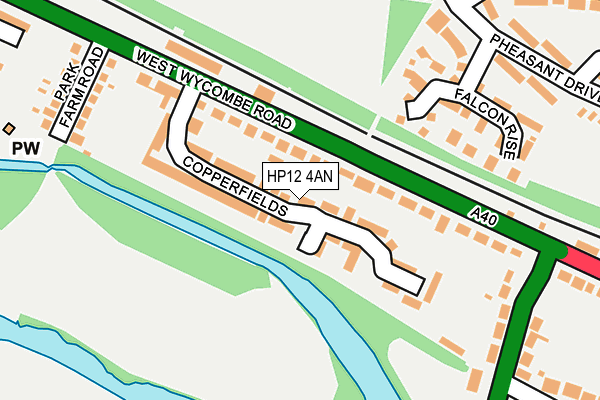 HP12 4AN map - OS OpenMap – Local (Ordnance Survey)