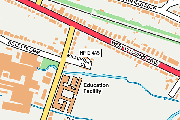 HP12 4AS map - OS OpenMap – Local (Ordnance Survey)