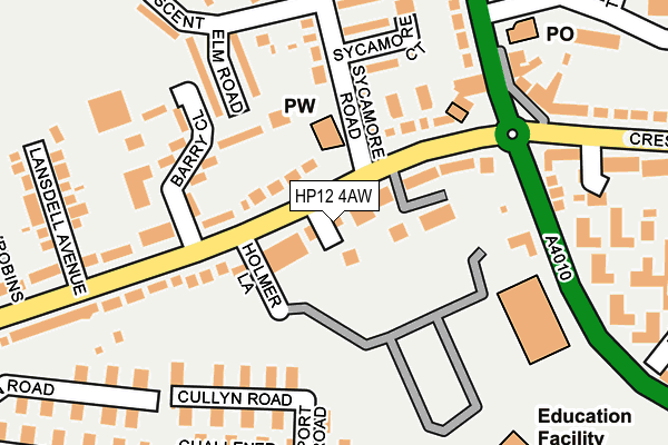 HP12 4AW map - OS OpenMap – Local (Ordnance Survey)