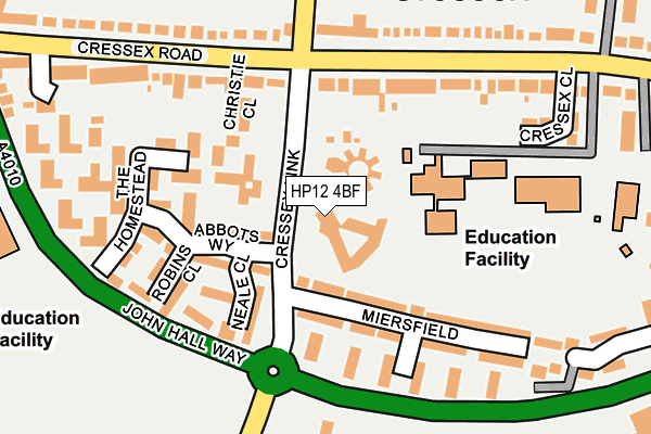 HP12 4BF map - OS OpenMap – Local (Ordnance Survey)