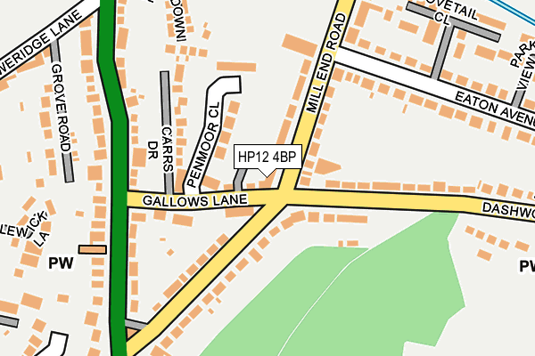 HP12 4BP map - OS OpenMap – Local (Ordnance Survey)