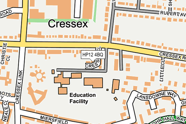 HP12 4BQ map - OS OpenMap – Local (Ordnance Survey)