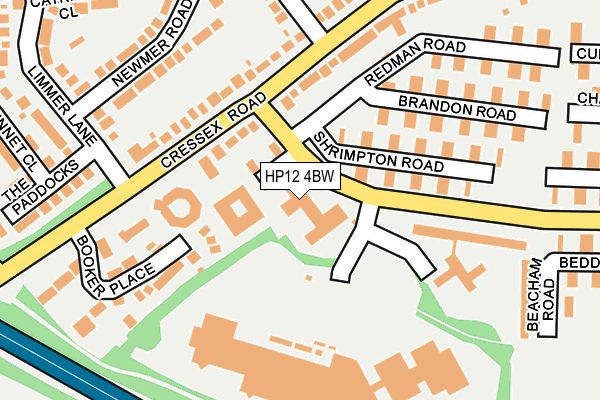 HP12 4BW map - OS OpenMap – Local (Ordnance Survey)