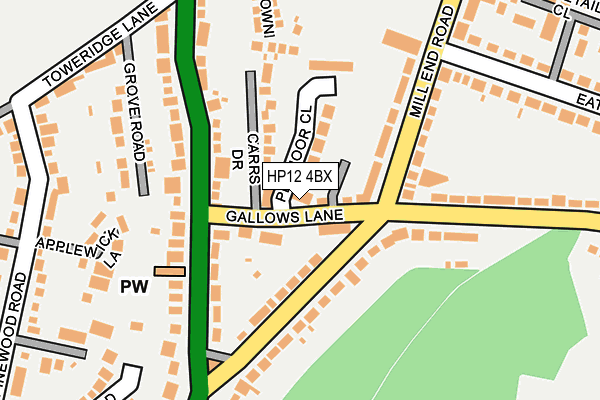 HP12 4BX map - OS OpenMap – Local (Ordnance Survey)