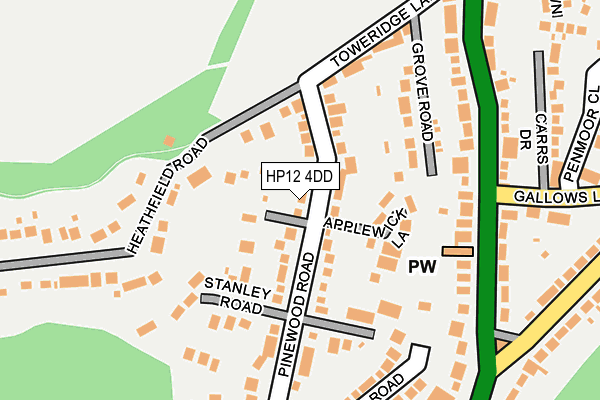 HP12 4DD map - OS OpenMap – Local (Ordnance Survey)