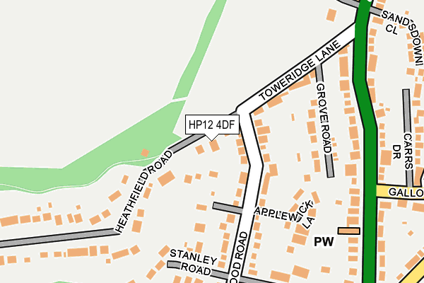 HP12 4DF map - OS OpenMap – Local (Ordnance Survey)