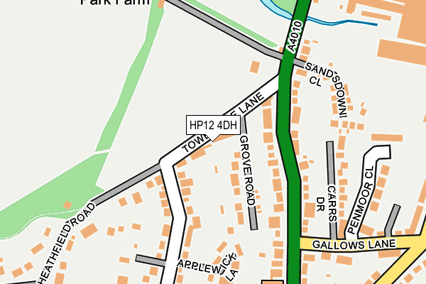 HP12 4DH map - OS OpenMap – Local (Ordnance Survey)