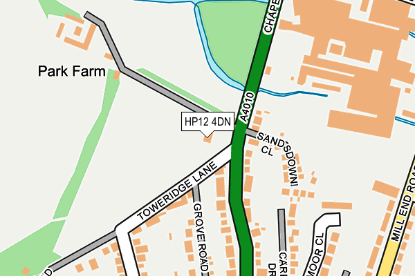 HP12 4DN map - OS OpenMap – Local (Ordnance Survey)