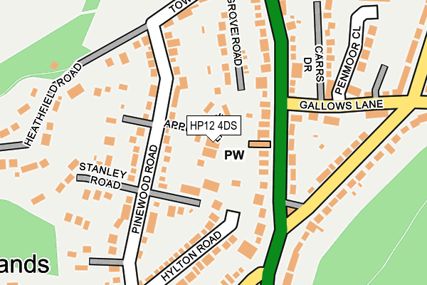 HP12 4DS map - OS OpenMap – Local (Ordnance Survey)