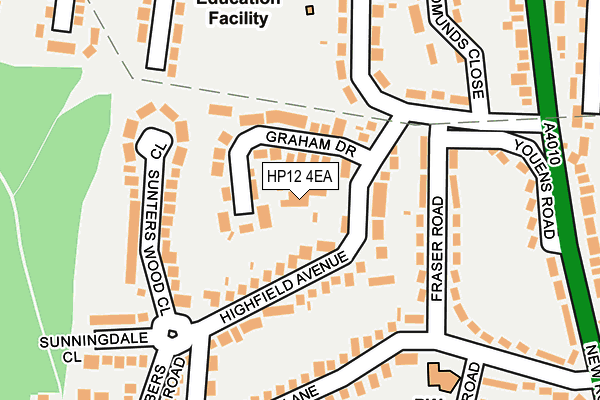 HP12 4EA map - OS OpenMap – Local (Ordnance Survey)