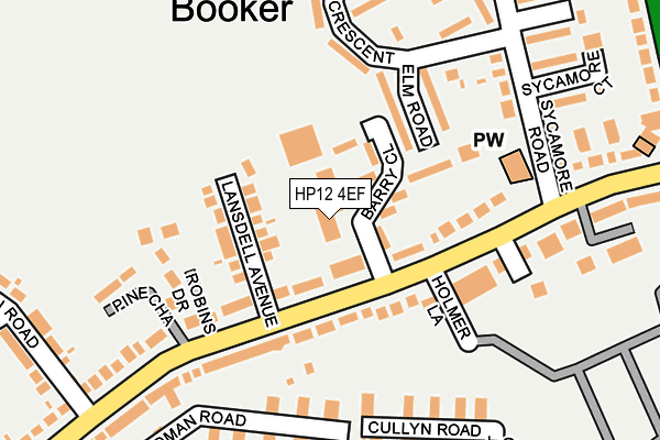 HP12 4EF map - OS OpenMap – Local (Ordnance Survey)