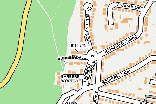 HP12 4EN map - OS OpenMap – Local (Ordnance Survey)