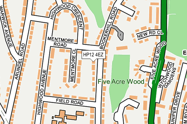 HP12 4EZ map - OS OpenMap – Local (Ordnance Survey)