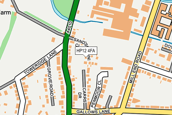 HP12 4FA map - OS OpenMap – Local (Ordnance Survey)
