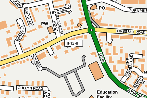 HP12 4FF map - OS OpenMap – Local (Ordnance Survey)
