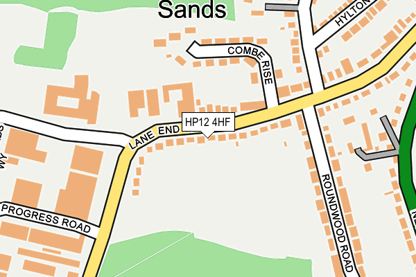 HP12 4HF map - OS OpenMap – Local (Ordnance Survey)