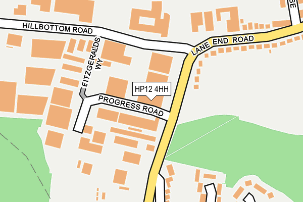 HP12 4HH map - OS OpenMap – Local (Ordnance Survey)