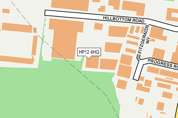 HP12 4HQ map - OS OpenMap – Local (Ordnance Survey)