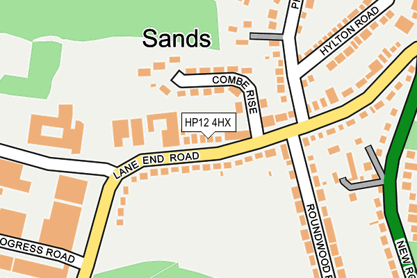 HP12 4HX map - OS OpenMap – Local (Ordnance Survey)