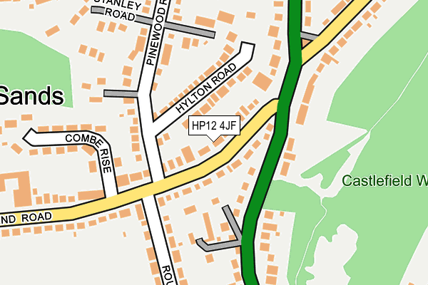 HP12 4JF map - OS OpenMap – Local (Ordnance Survey)