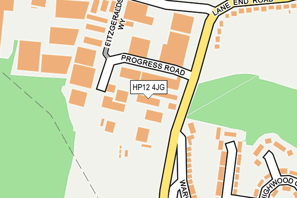 HP12 4JG map - OS OpenMap – Local (Ordnance Survey)