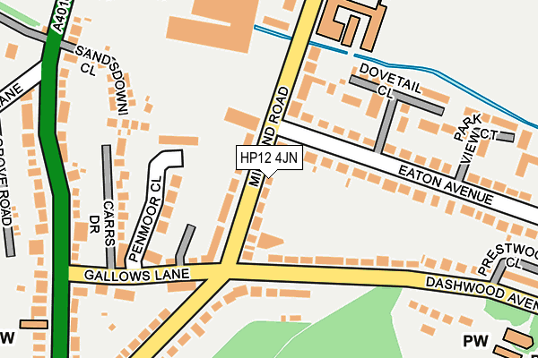 HP12 4JN map - OS OpenMap – Local (Ordnance Survey)