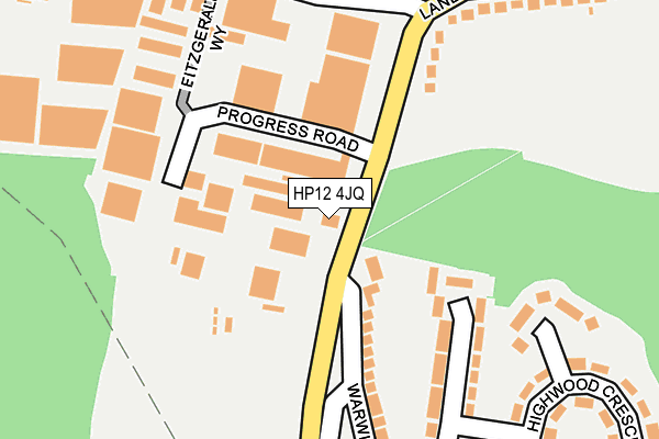 HP12 4JQ map - OS OpenMap – Local (Ordnance Survey)