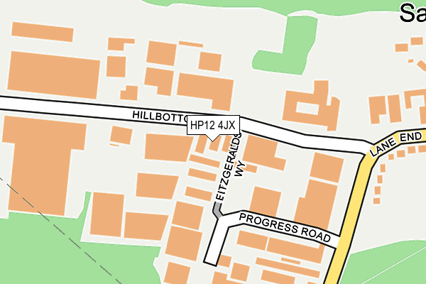 HP12 4JX map - OS OpenMap – Local (Ordnance Survey)