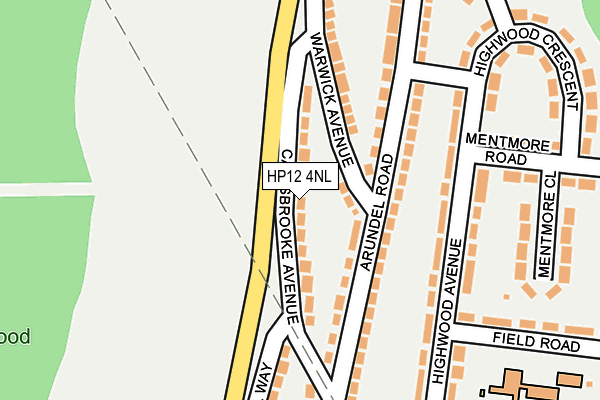 HP12 4NL map - OS OpenMap – Local (Ordnance Survey)