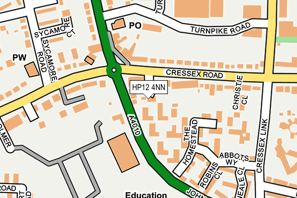 HP12 4NN map - OS OpenMap – Local (Ordnance Survey)