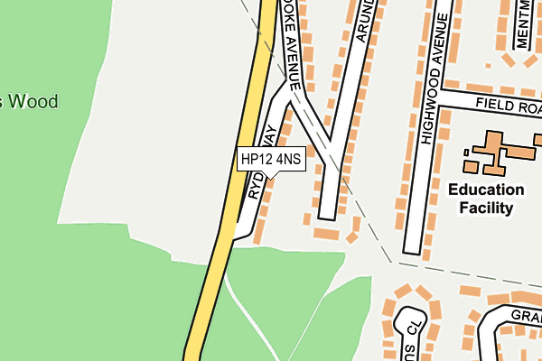 HP12 4NS map - OS OpenMap – Local (Ordnance Survey)