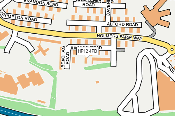 HP12 4PD map - OS OpenMap – Local (Ordnance Survey)