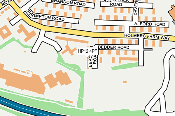 HP12 4PF map - OS OpenMap – Local (Ordnance Survey)