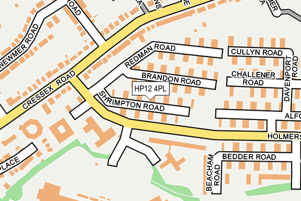 HP12 4PL map - OS OpenMap – Local (Ordnance Survey)