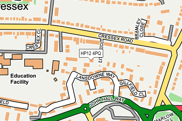 HP12 4PQ map - OS OpenMap – Local (Ordnance Survey)