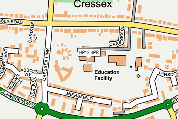 HP12 4PR map - OS OpenMap – Local (Ordnance Survey)