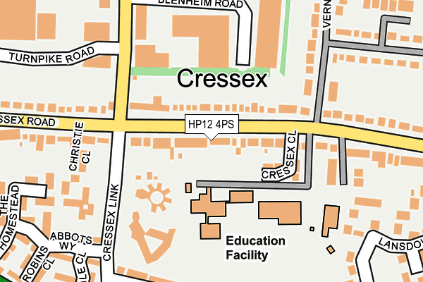 HP12 4PS map - OS OpenMap – Local (Ordnance Survey)