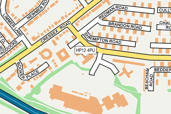 HP12 4PU map - OS OpenMap – Local (Ordnance Survey)