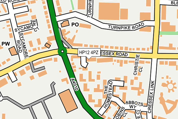 HP12 4PZ map - OS OpenMap – Local (Ordnance Survey)