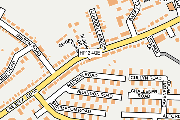 HP12 4QE map - OS OpenMap – Local (Ordnance Survey)